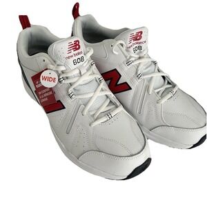 NWT Mens Size‎ 12.5 New Balance 608 V5 Shoes Wide 2E MX608HR5 Red Detail